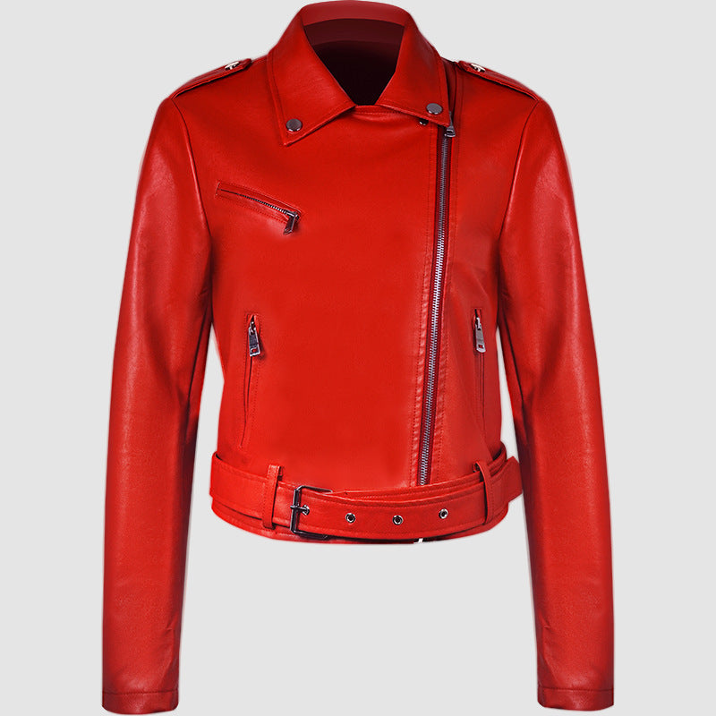 KARA – Veste Courte Ceinturée Style Motard
