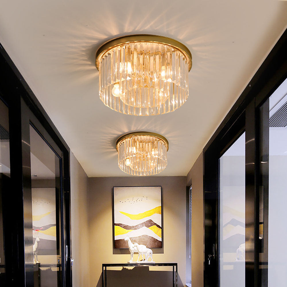 Stropní svítidlo Gold Crystal 40 cm 4x E14 obývací pokoj, chodba, ložnice