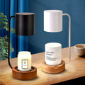 Japonská minimalistická stolní lampa s dřevěnou a kovovou konstrukcí