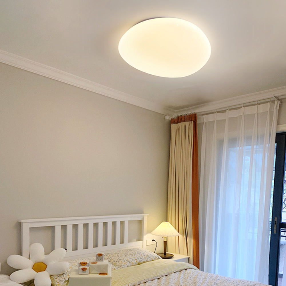 Lámpara de techo acrílica blanca con LED moderno y elegante para dormitorio y sala de estar