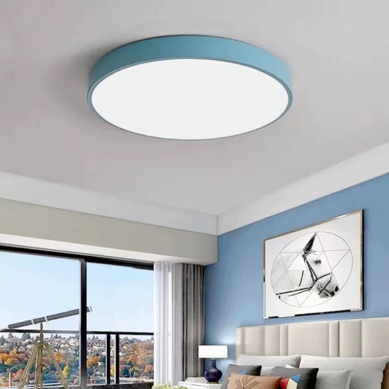 Nova Pink And Gray Round Ceiling Fixture For Living Room With LED