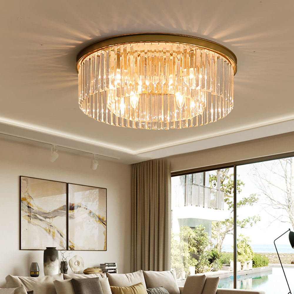 Stropní svítidlo Gold Crystal 40 cm 4x E14 obývací pokoj, chodba, ložnice