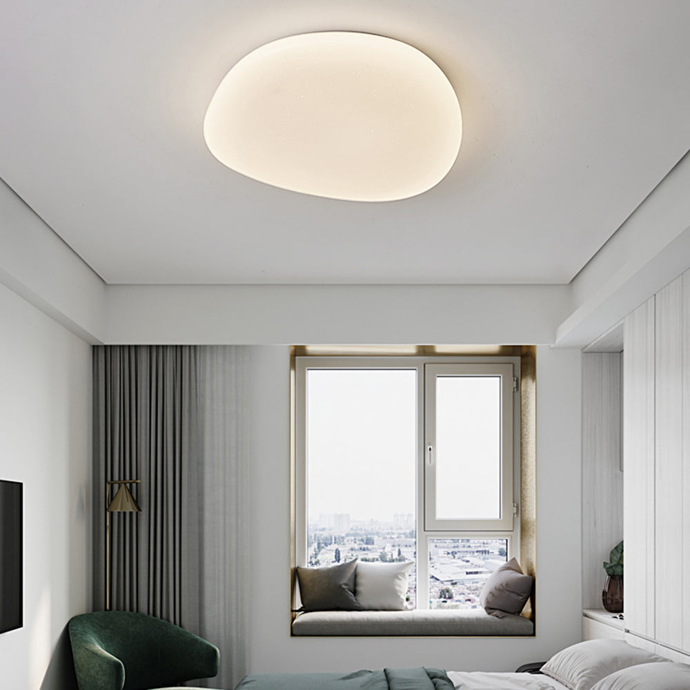 Lámpara de techo acrílica blanca con LED moderno y elegante para dormitorio y sala de estar