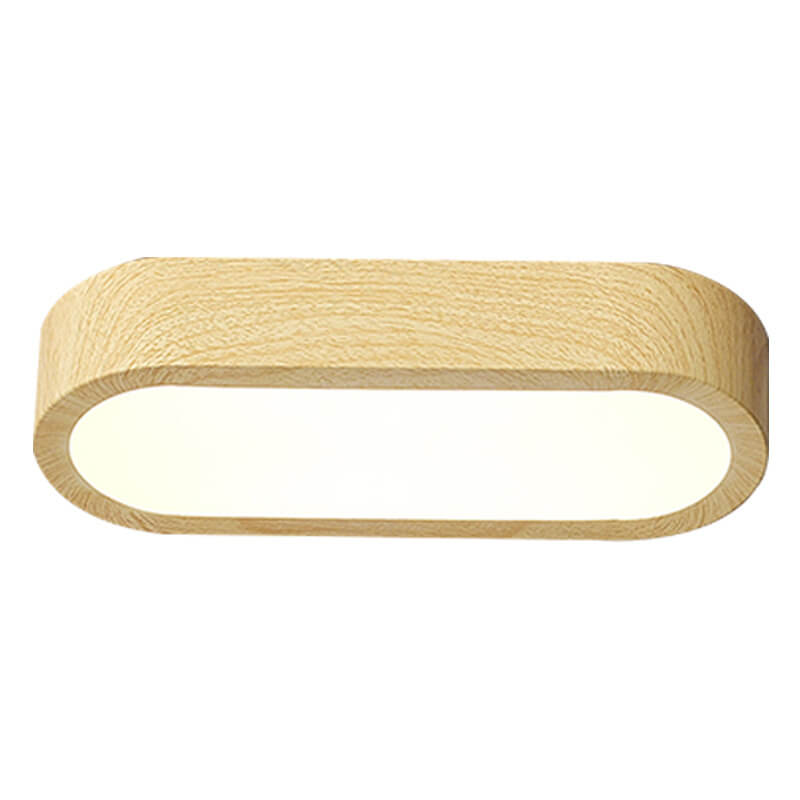 Plafonnier LED encastré à grain de bois naturel avec 8W intégré