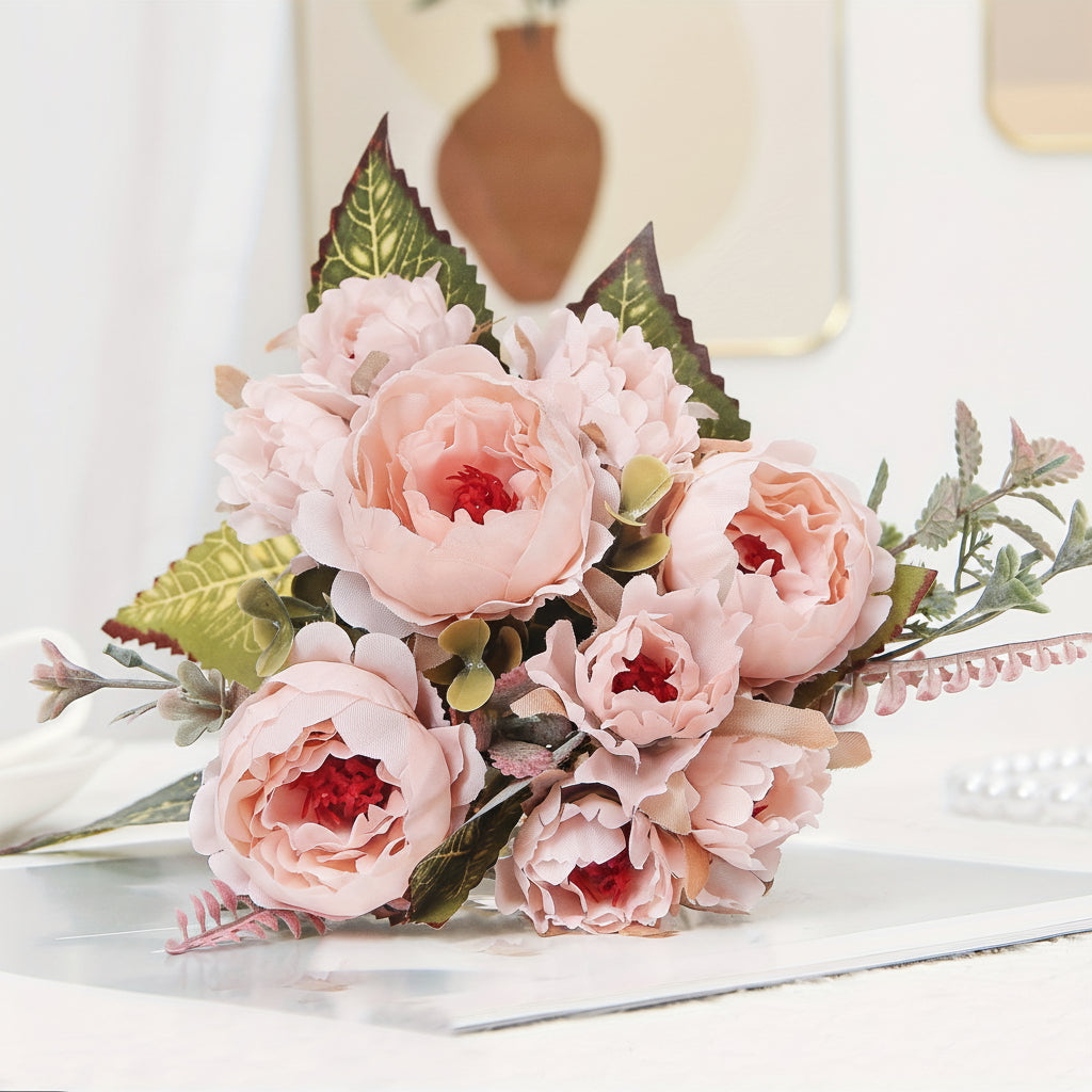 Artificial Peony Mothers Day Bouquet For Home Decor