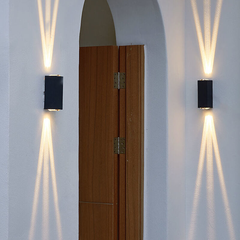 Moderne rechteckige wasserdichte LED-Außenwandleuchte
