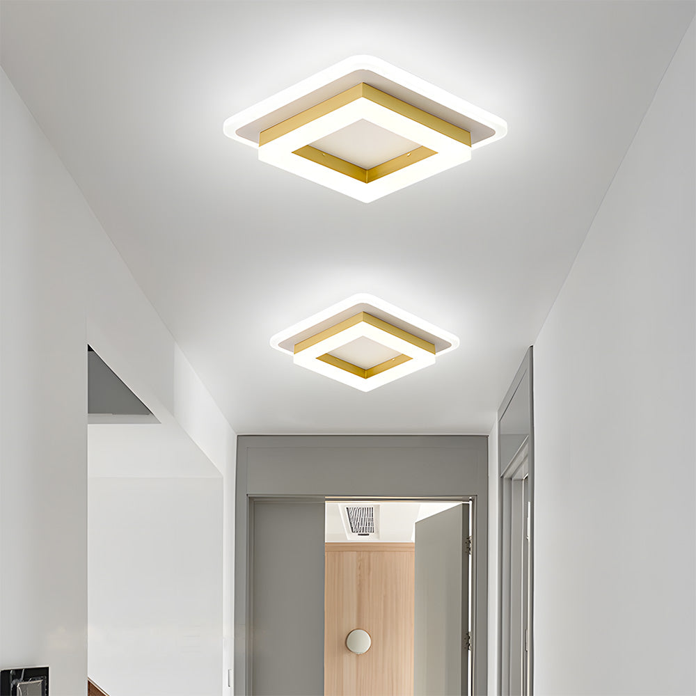 Čtvercové LED stropní světlo s přisazeným montážním stylem pro chodby a obytné prostory