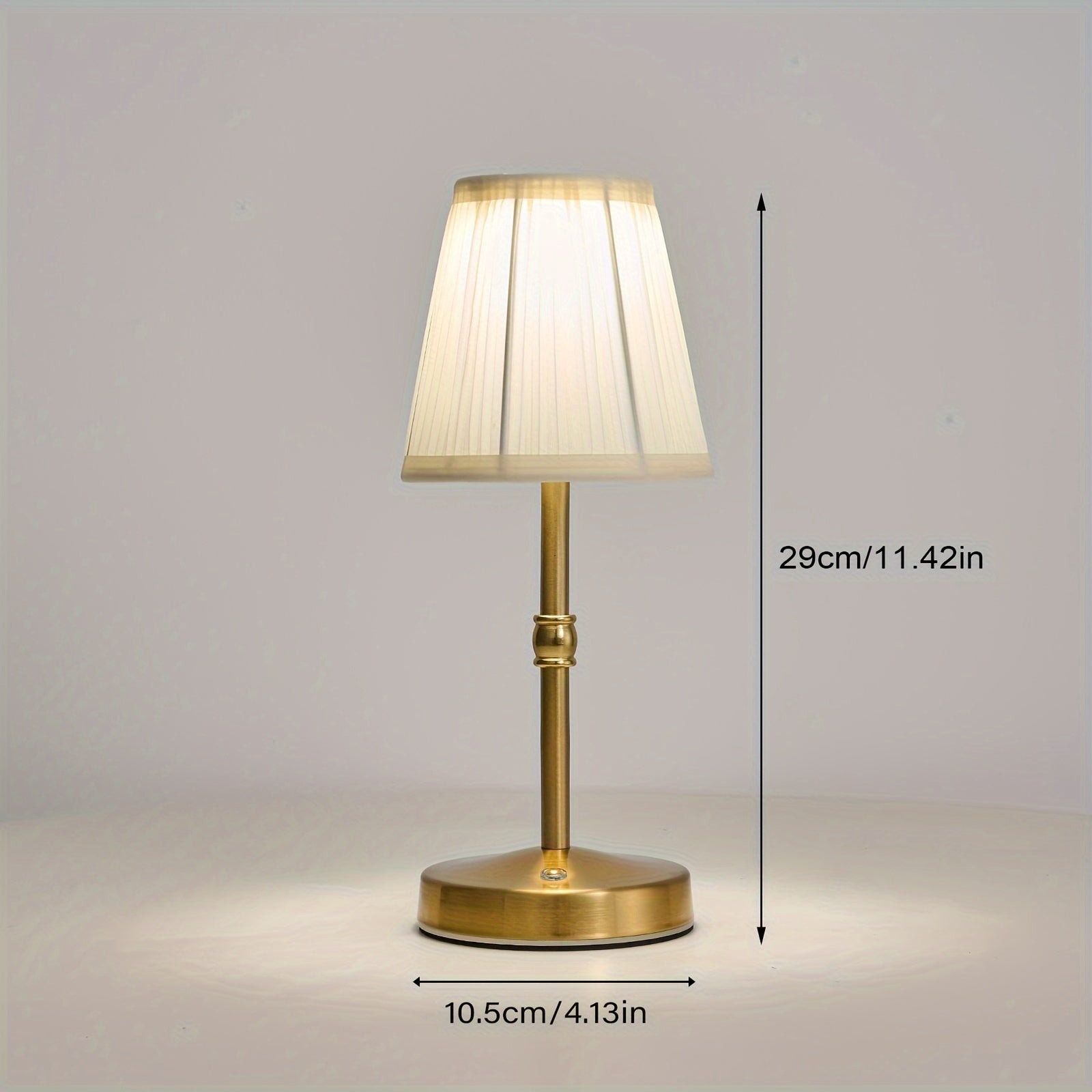 Bezdrátová stolní lampa s dotykově ovládaným LED světlem v antik mosazi