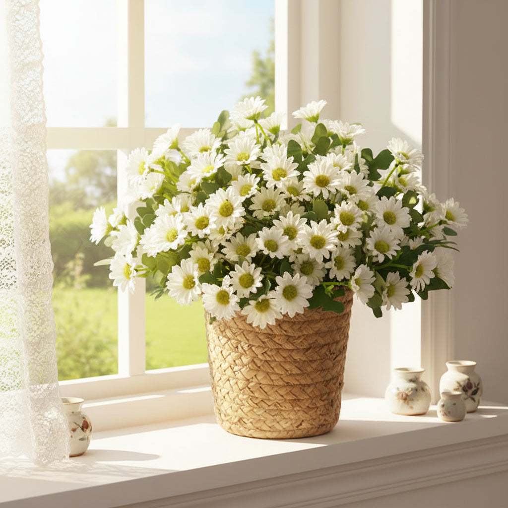 Daisy Artificial Flowers Bouquet For Mother's Day Table Centerpiece