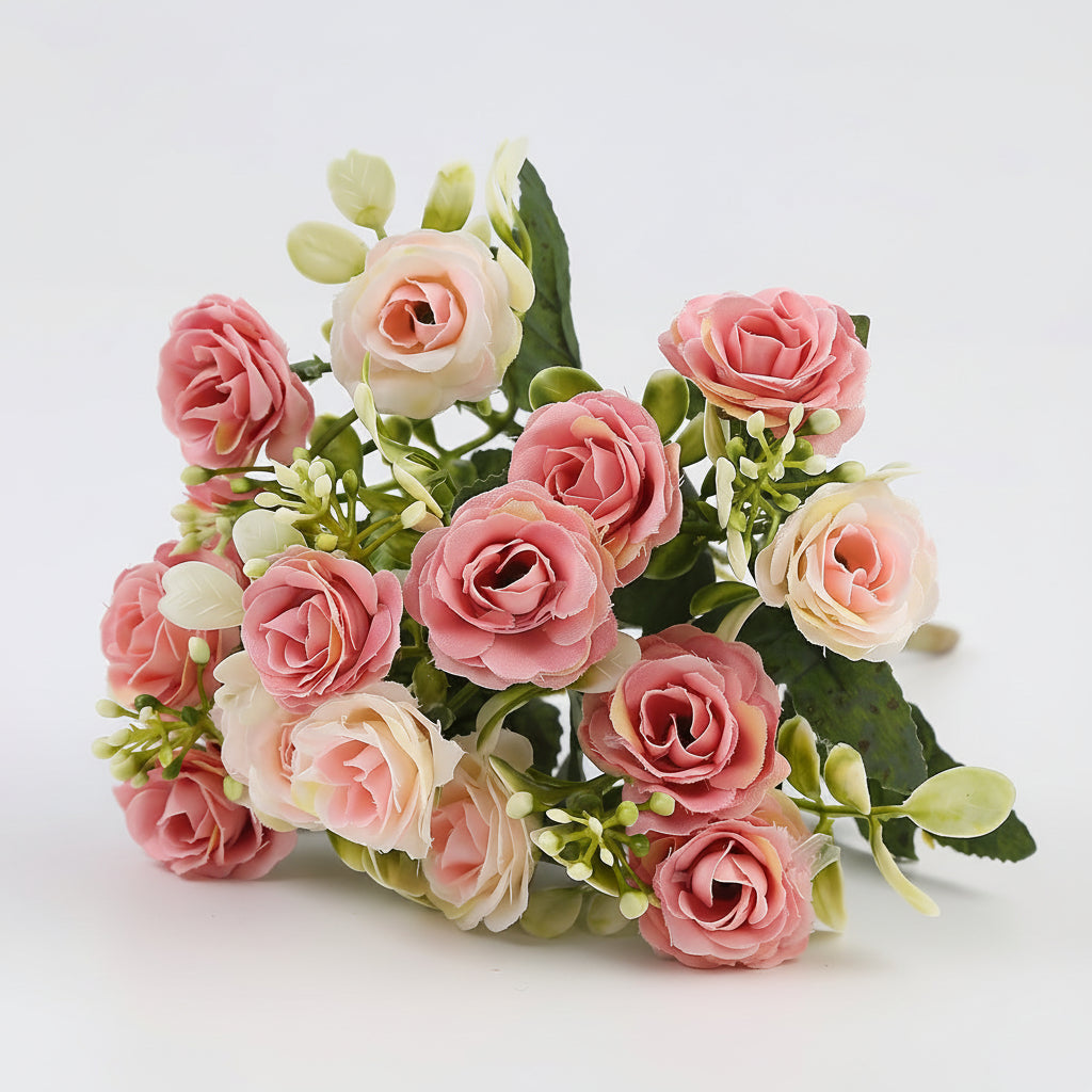 Cesto sospeso con rose artificiali per la festa della mamma, decorazione per patio