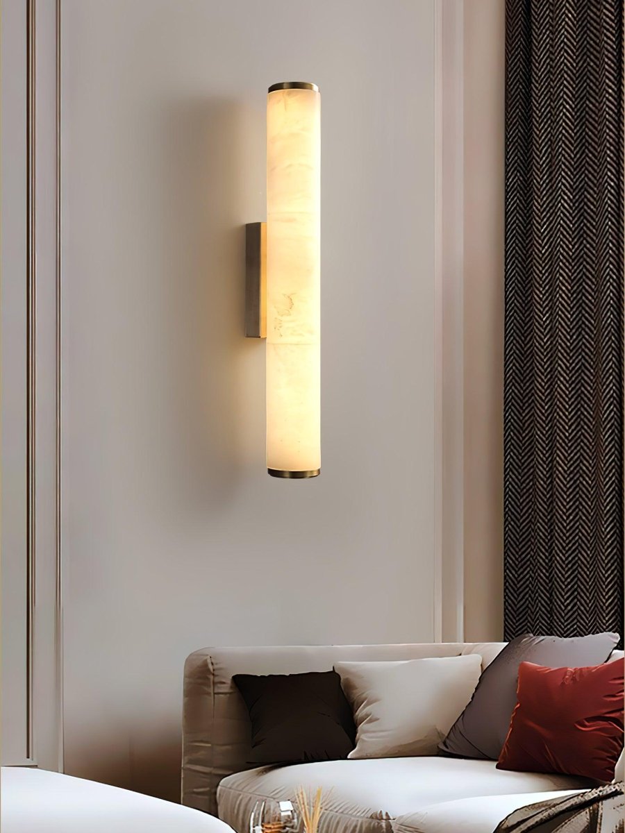Applique da parete LED con design a tubo in alabastro, 1 luce | Rosalyssa