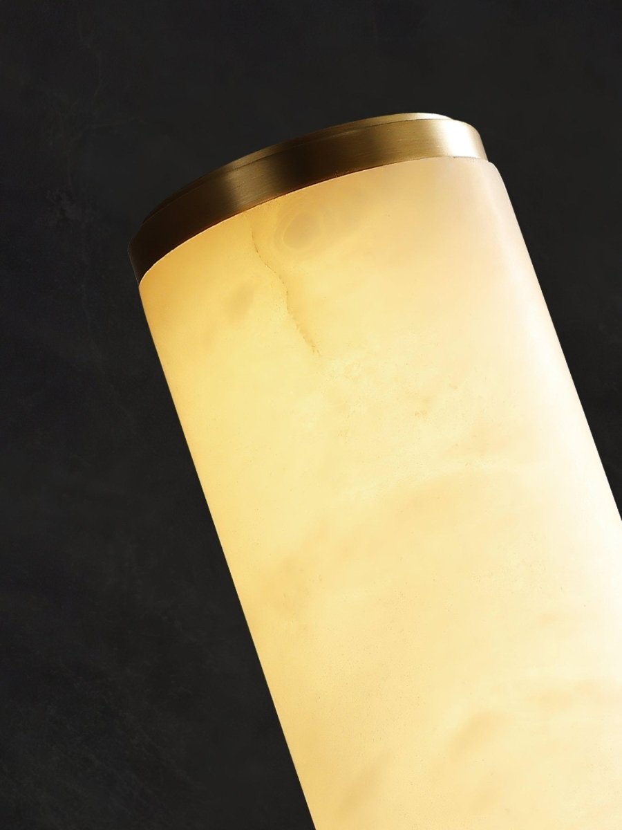 Applique da parete LED con design a tubo in alabastro, 1 luce | Rosalyssa