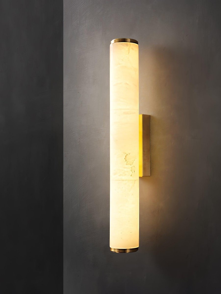 Applique da parete LED con design a tubo in alabastro, 1 luce | Rosalyssa