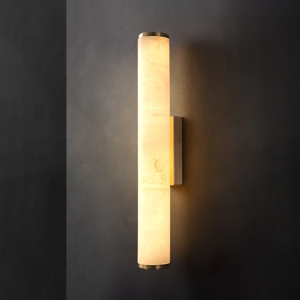 Applique da parete LED con design a tubo in alabastro, 1 luce | Rosalyssa