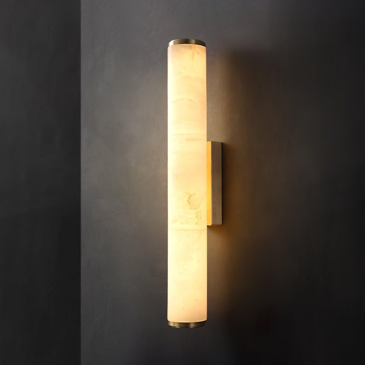 Applique da parete LED con design a tubo in alabastro, 1 luce | Rosalyssa