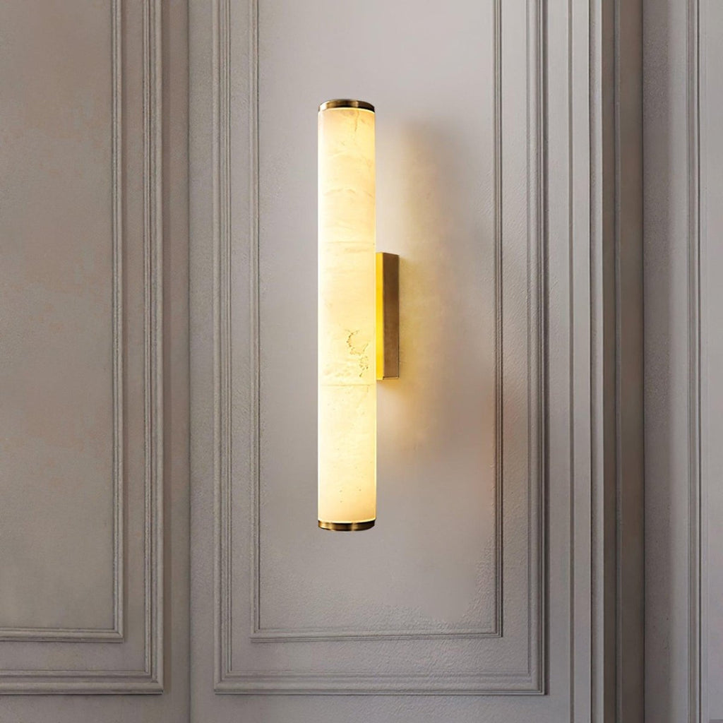 Applique da parete LED con design a tubo in alabastro, 1 luce | Rosalyssa
