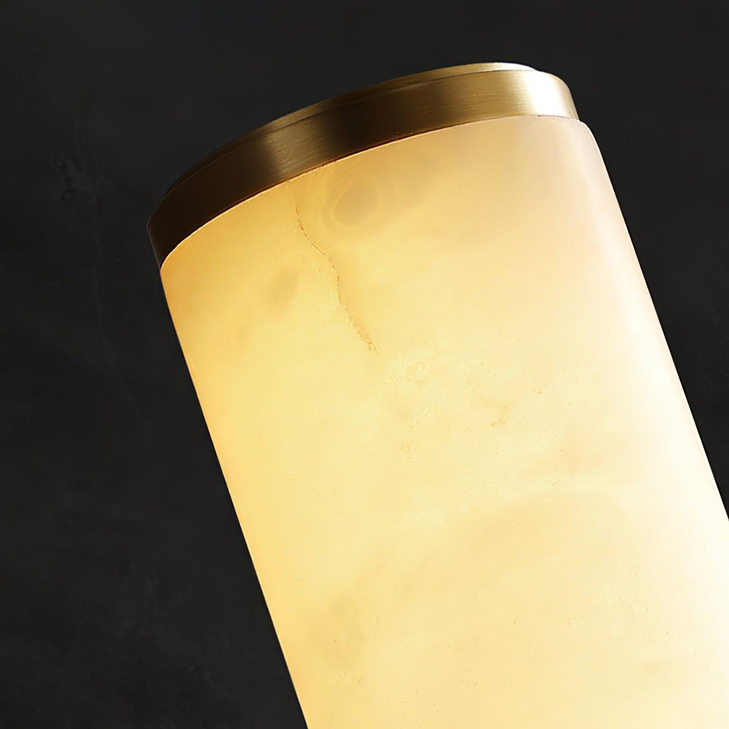 Applique da parete LED con design a tubo in alabastro, 1 luce | Rosalyssa