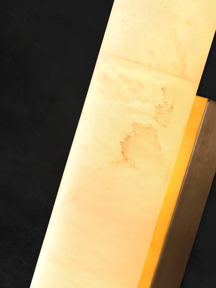 Applique da parete LED con design a tubo in alabastro, 1 luce | Rosalyssa