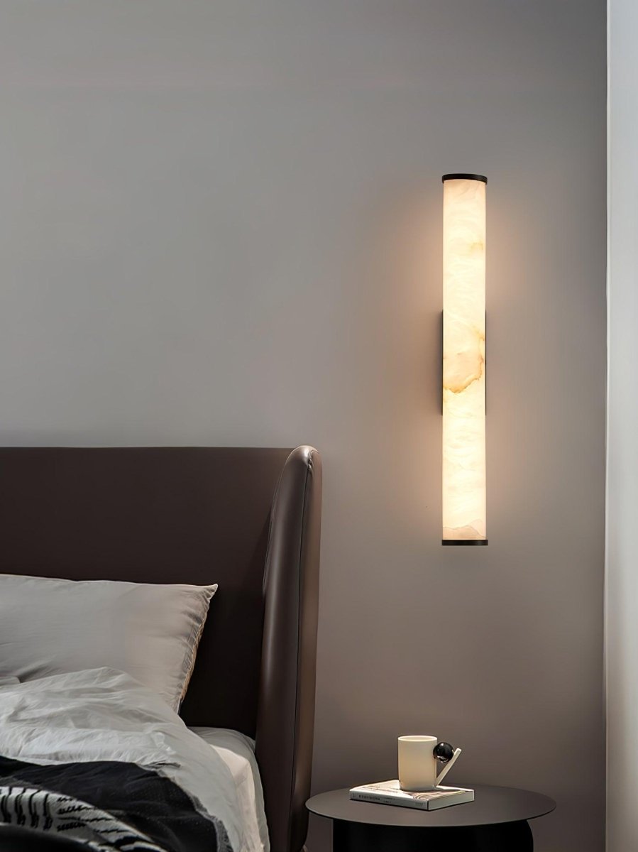 Applique da parete LED con design a tubo in alabastro, 1 luce | Rosalyssa