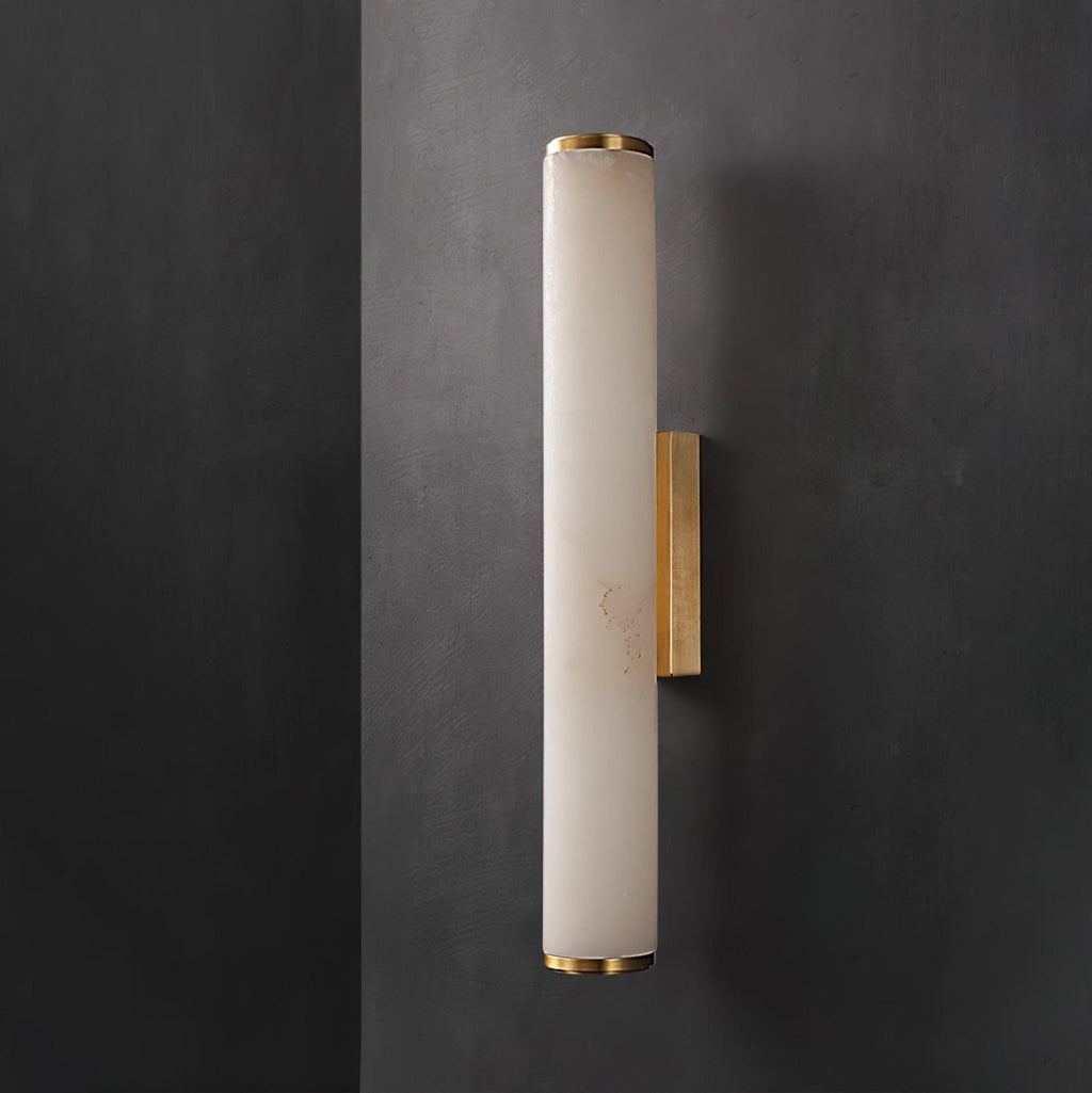 Applique da parete LED con design a tubo in alabastro, 1 luce | Rosalyssa