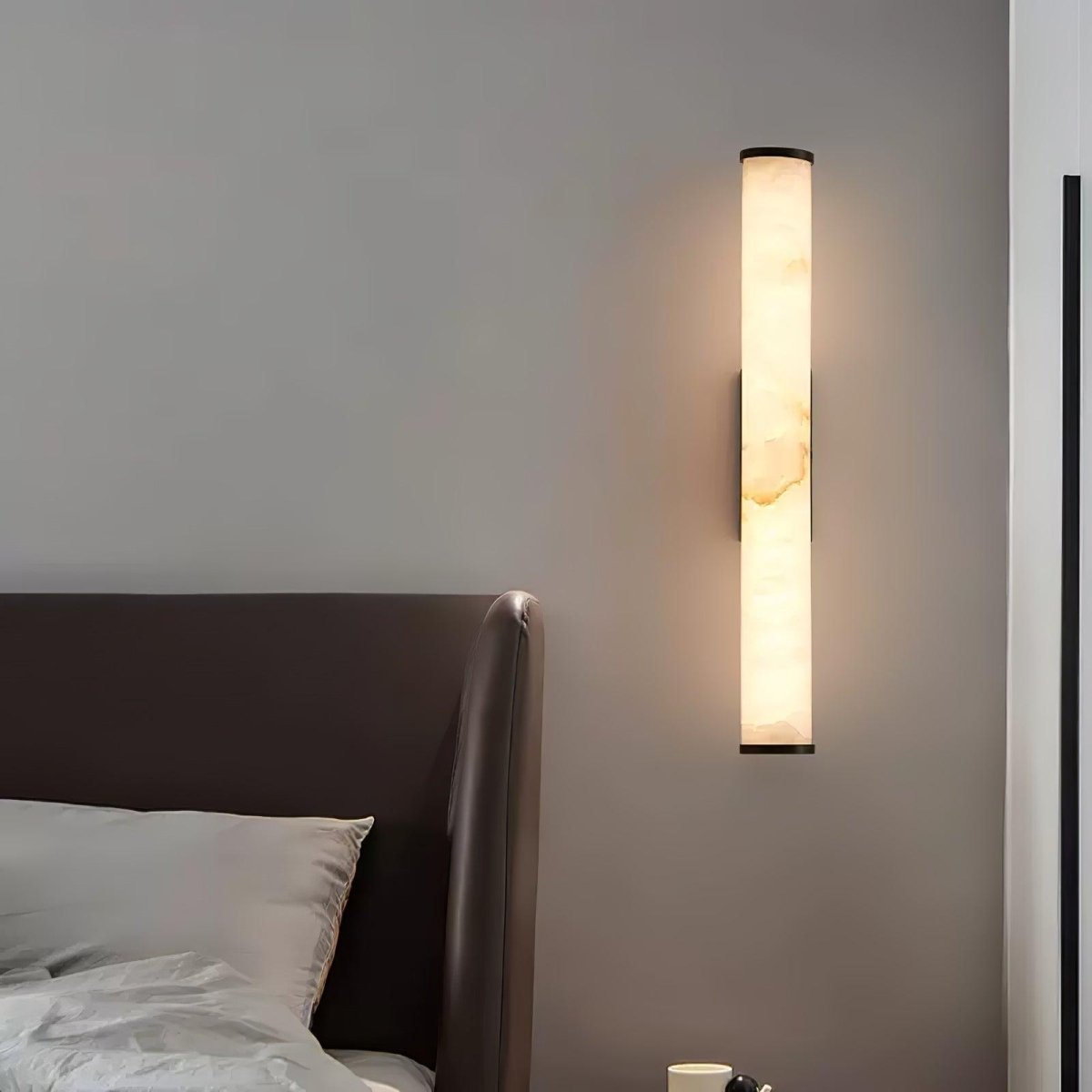 Applique da parete LED con design a tubo in alabastro, 1 luce | Rosalyssa