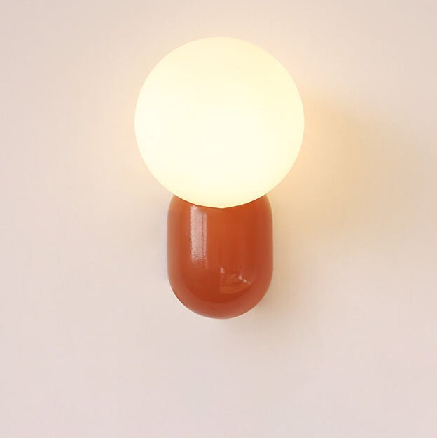 Elegant 1-lyset moderne glasglobevæglampe til boligbelysning | Rosalyssa