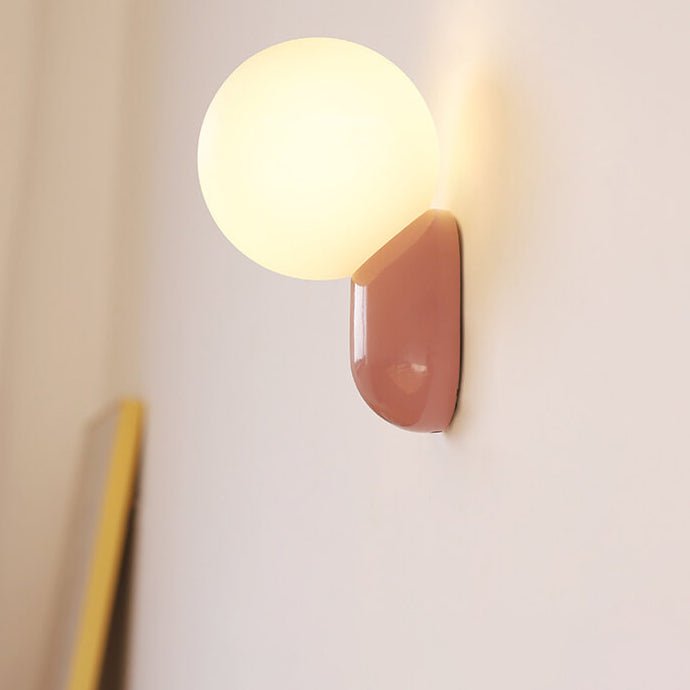 Elegant 1-lyset moderne glasglobevæglampe til boligbelysning | Rosalyssa