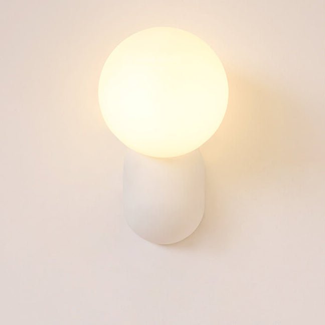 Elegant 1-lyset moderne glasglobevæglampe til boligbelysning | Rosalyssa