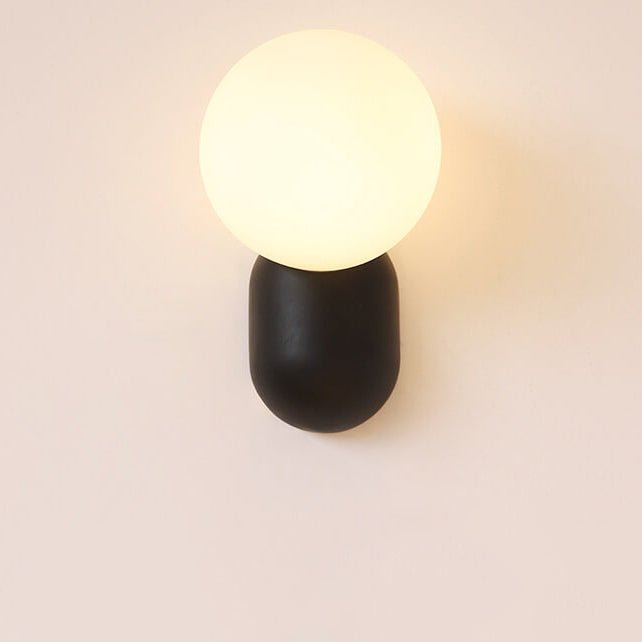 Elegant 1-lyset moderne glasglobevæglampe til boligbelysning | Rosalyssa