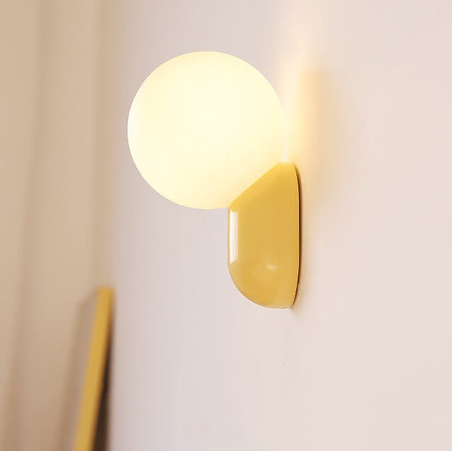 Elegant 1-lyset moderne glasglobevæglampe til boligbelysning | Rosalyssa