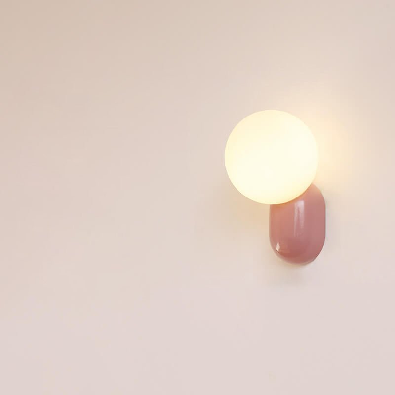 Elegant 1-lyset moderne glasglobevæglampe til boligbelysning | Rosalyssa