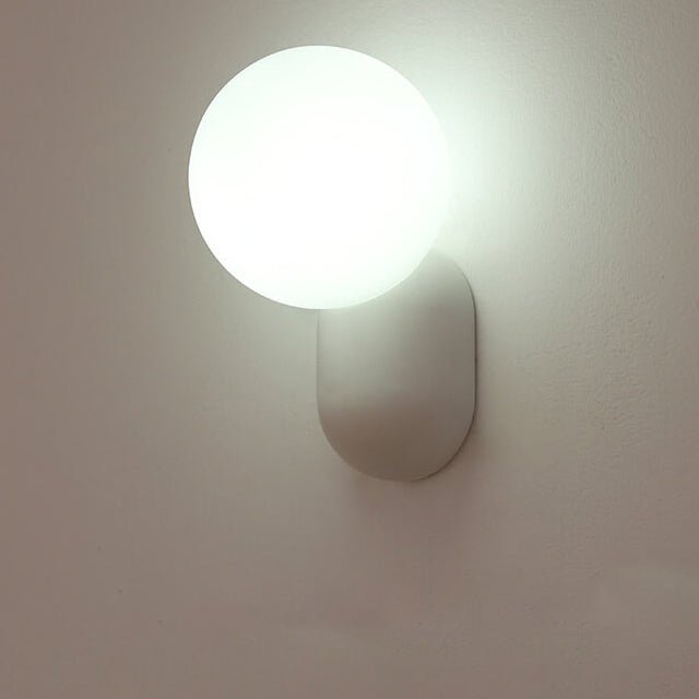Elegant 1-lyset moderne glasglobevæglampe til boligbelysning | Rosalyssa