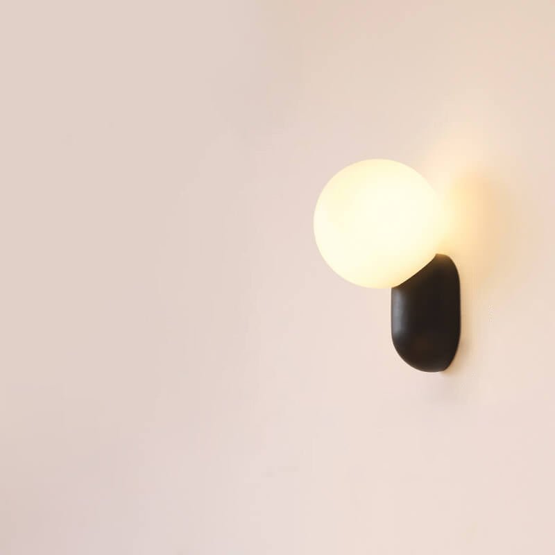 Elegant 1-lyset moderne glasglobevæglampe til boligbelysning | Rosalyssa
