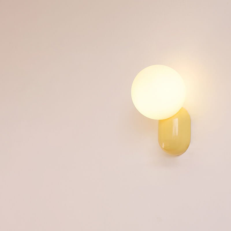 Elegant 1-lyset moderne glasglobevæglampe til boligbelysning | Rosalyssa