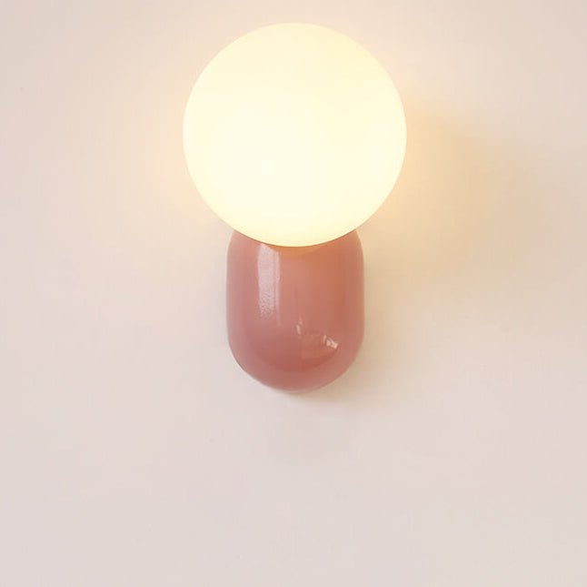 Elegant 1-lyset moderne glasglobevæglampe til boligbelysning | Rosalyssa