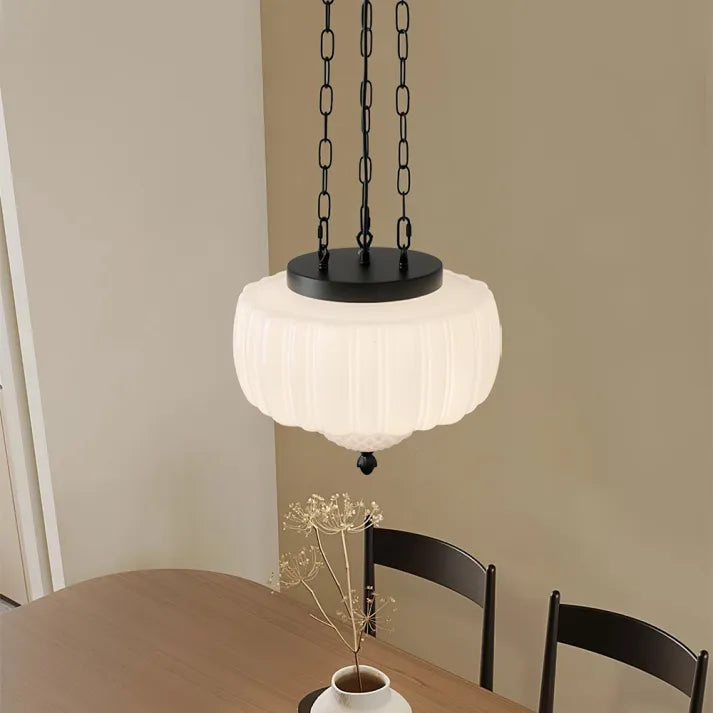 Lunara Zeitgenössische Glas- und Stahl-Pendelleuchte für moderne Innenräume | Snurv