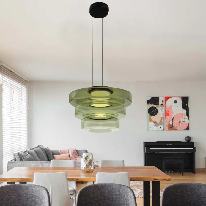 Bauhaus glazen hanglamp voor keuken en eetgedeeltes