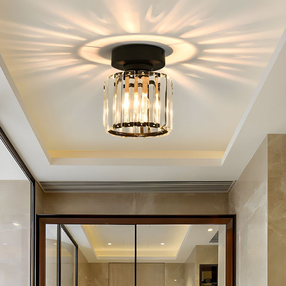 Crystal Ceiling Light E27, Surface Mounted, Modern Hall and Living Room