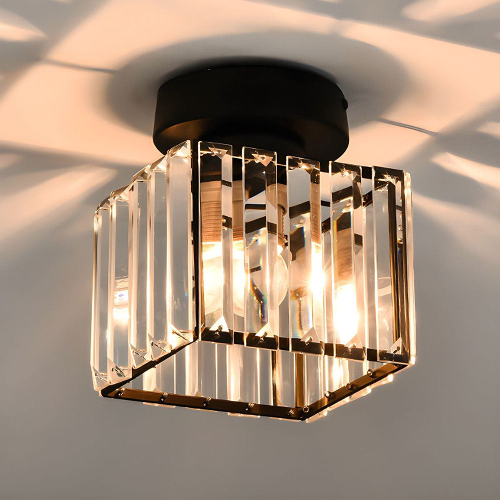 Crystal Ceiling Light E27, Surface Mounted, Modern Hall and Living Room