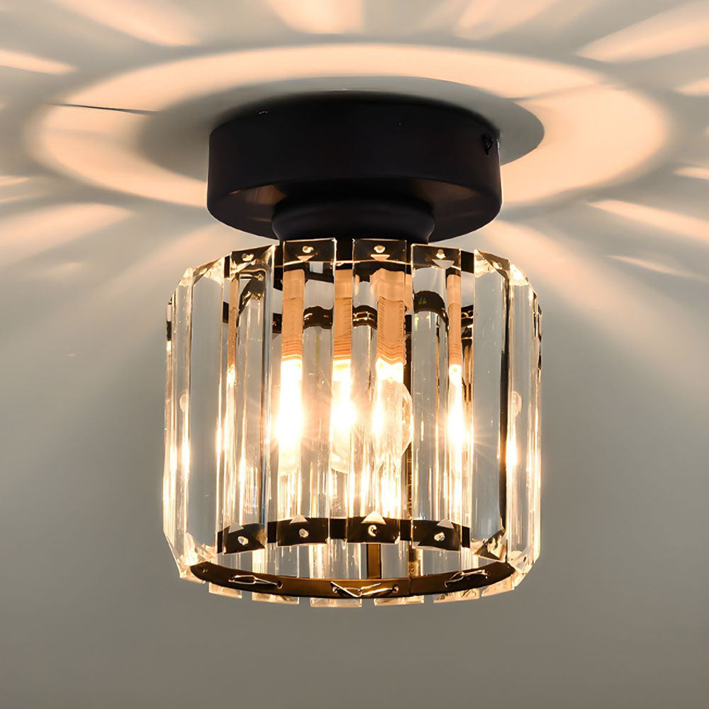 Crystal Ceiling Light E27, Surface Mounted, Modern Hall and Living Room