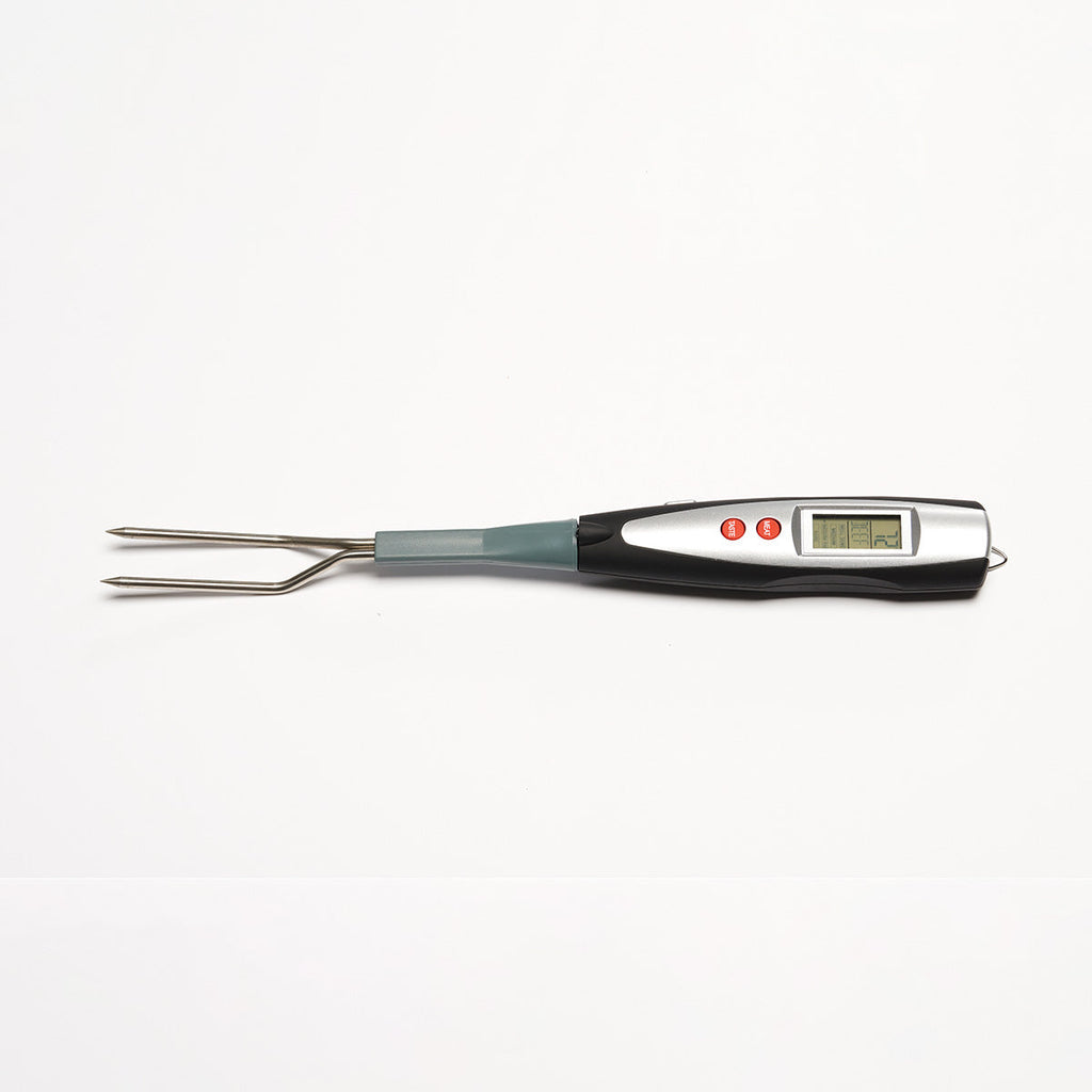 Stainless Steel BBQ Fork With Digital Thermometer And Grill Probe