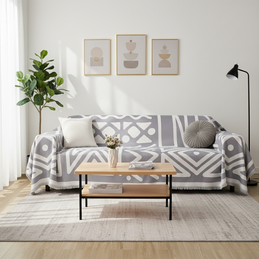 Geometric Boho Style Washable Non-Slip Sofa Cover | Rosalyssa