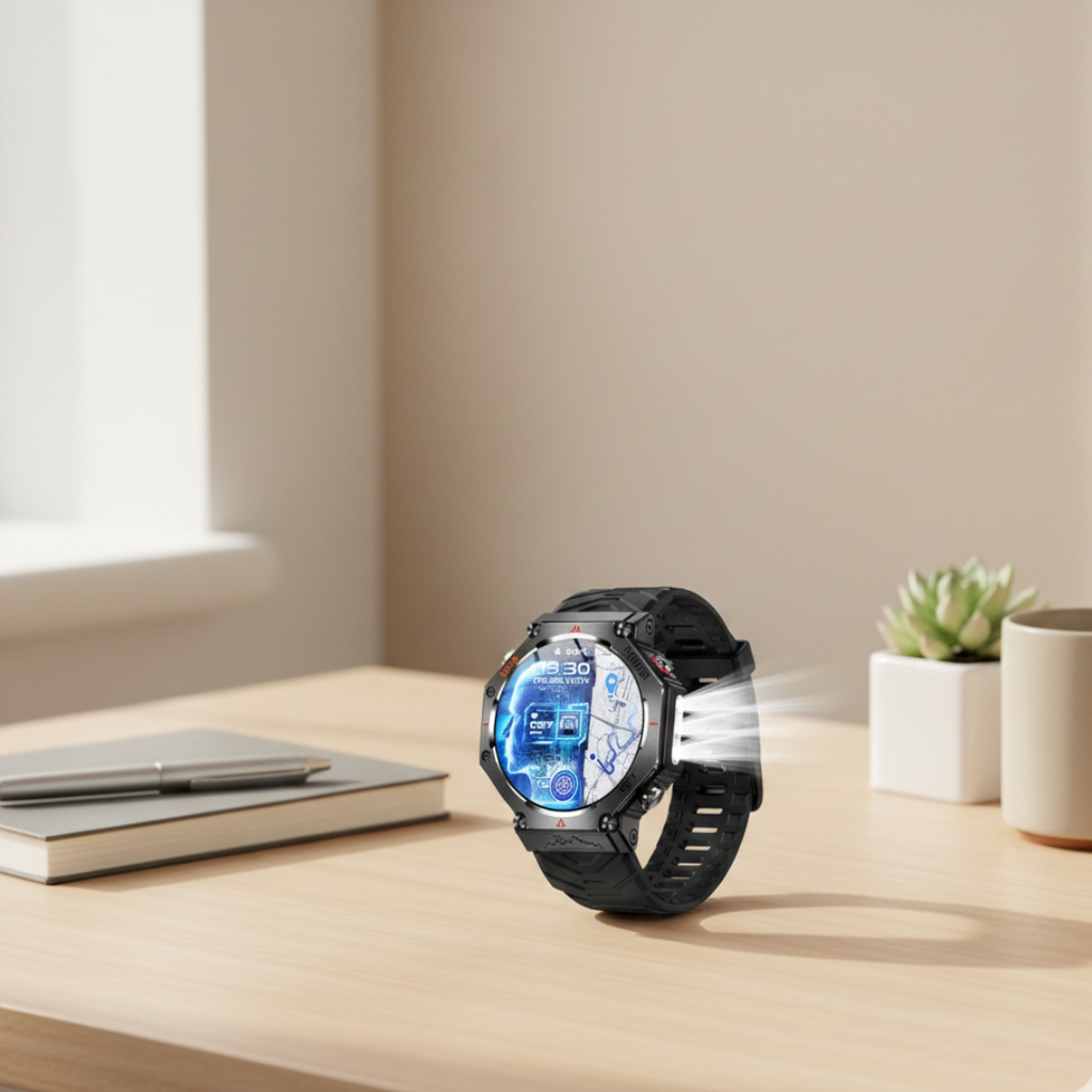 ساعة ذكية AMOLED مقاومة للماء مع نظام تحديد المواقع GPS للأنشطة الخارجية مزودة ببوصلة وبارومتر | روزاليسا