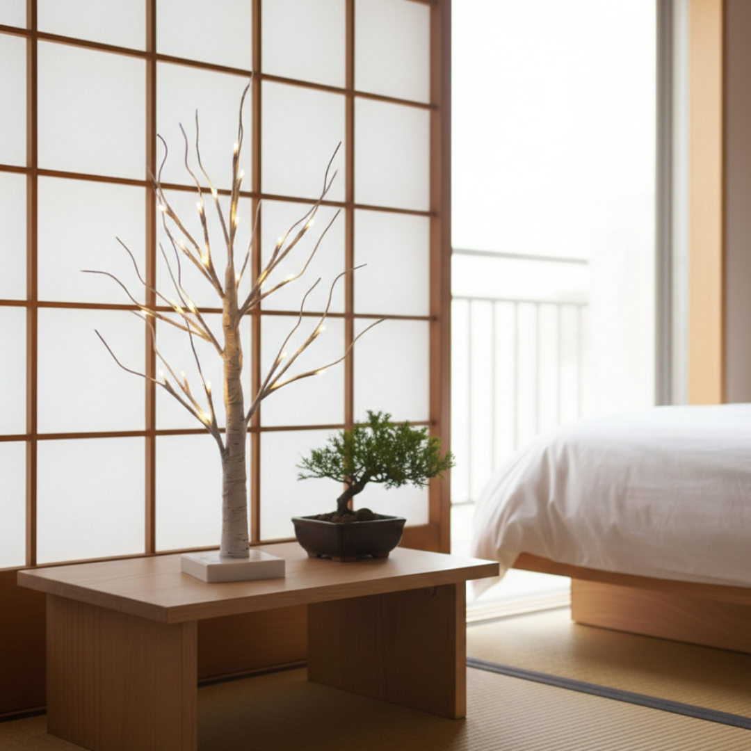 Decorazione luminosa a LED a forma di betulla per un'atmosfera accogliente in casa | Rosalyssa