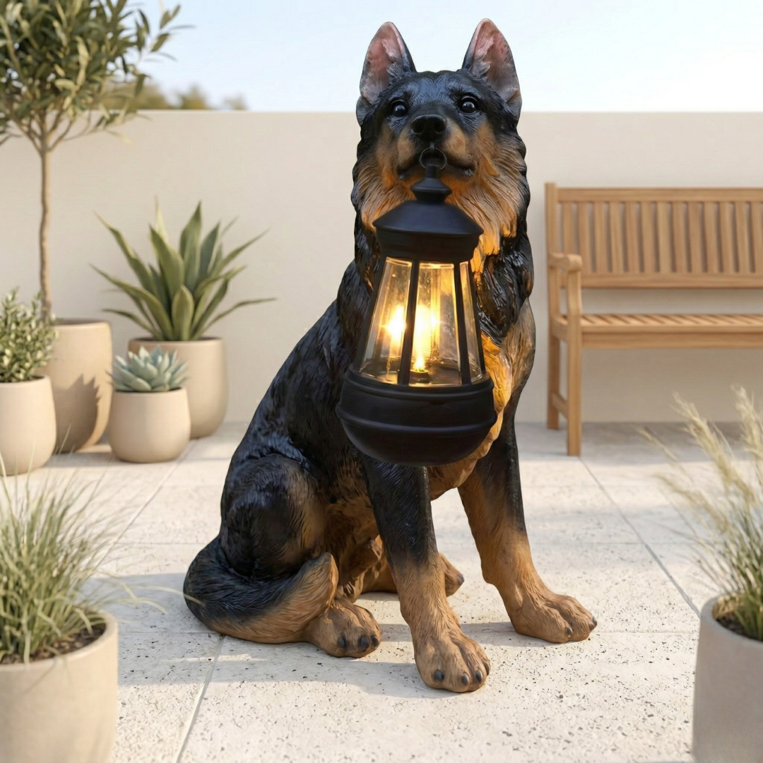 Solar Puppy Havepynt til udendørs terrasse og haveindretning | Rosalyssa