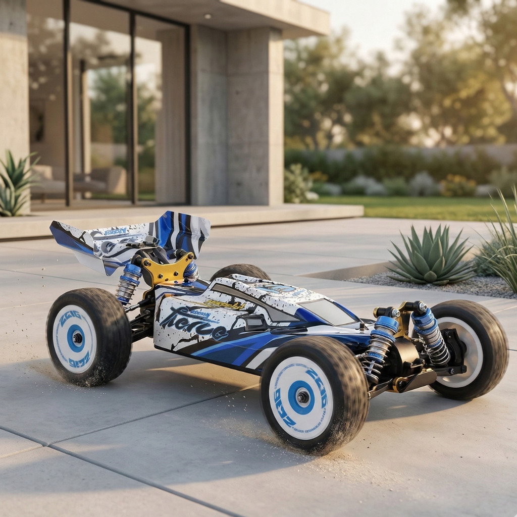 Coche RC 4WD a escala 1:12 sin escobillas, coche de carreras todoterreno de alta velocidad 75 km/h | Rosalyssa