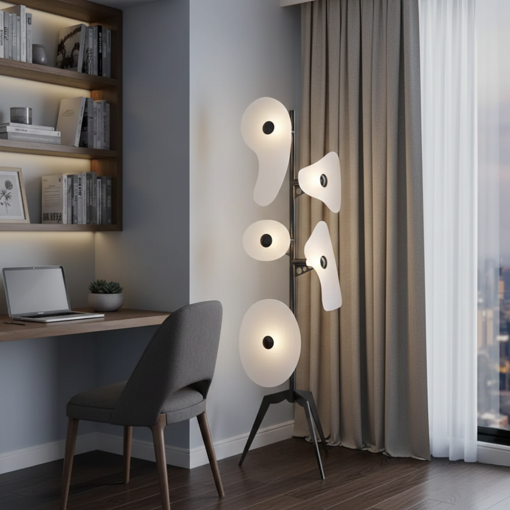 Barevně měnící LED stojací lampa pro moderní obytné prostory | Rosalyssa