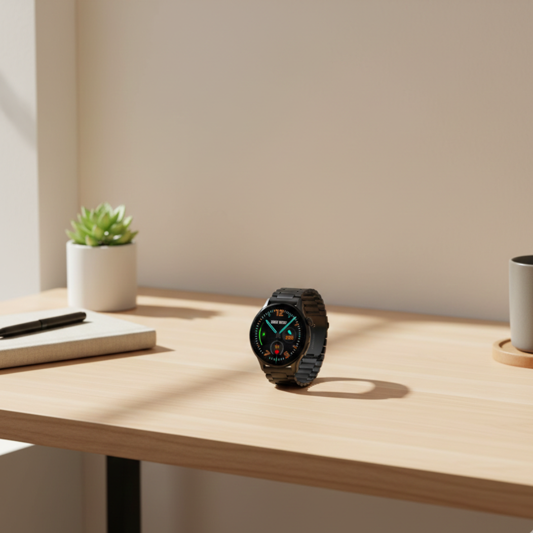 Montre connectée AMOLED pour femmes avec design étanche et appel Bluetooth | Rosalyssa