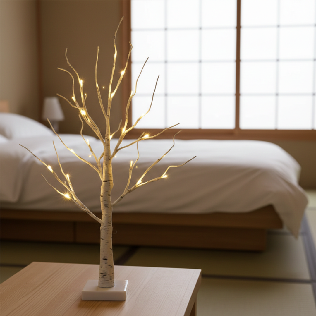 Decorazione luminosa a LED a forma di betulla per un'atmosfera accogliente in casa | Rosalyssa