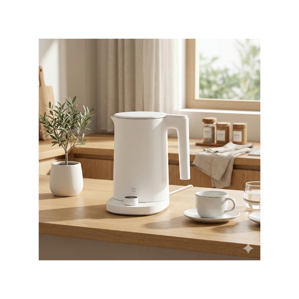 Elektrischer Wasserkocher mit Temperaturregelung, 1,7 l Fassungsvermögen | Rosalyssa